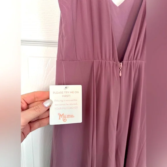 Show Me Your MuMu Maxi Bridesmaid Dress Mauve Pink - Picture 4 of 6